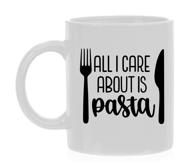 Mok  all i care about is pasta cadeau voor pasta liefhebber