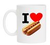 Mok i love hotdog koffiemok voor hotdog liefhebbers.