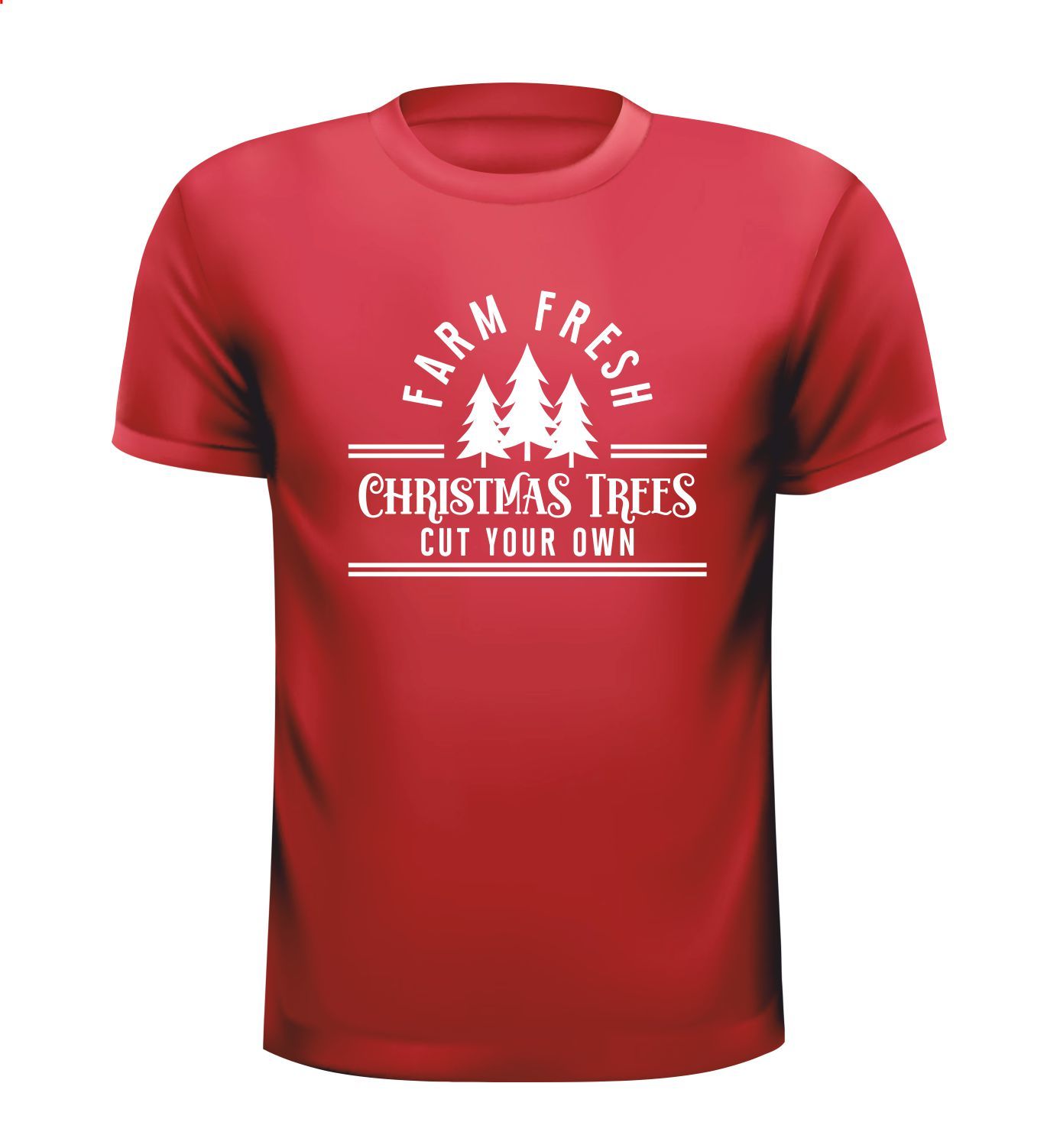 T-shirt farm fresh Christmas trees