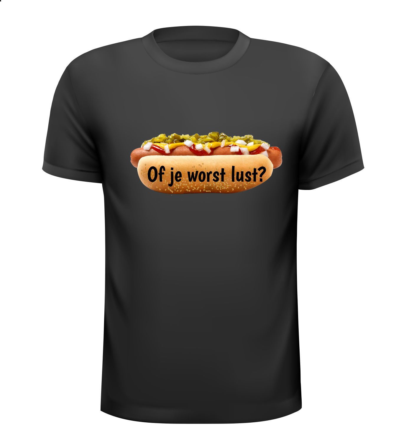 T-shirt of je worst lust broodje hotdog