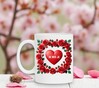 foto 2 Valentijn koffie of thee mok met rood hart en rozen opdruk ik mis je