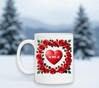 foto 3 Valentijn koffie of thee mok met rood hart en rozen opdruk ik mis je