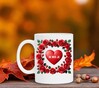 foto 4 Valentijn koffie of thee mok met rood hart en rozen opdruk ik mis je