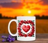 foto 2 Valentijn mok rood hart met rozen ik hou van jou