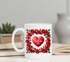 foto 4 Valentijn mok rood hart met rozen ik hou van jou