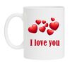 Valentijn mok twee rode harten opdruk cadeau Valentijn
