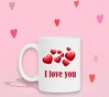 foto 3 Valentijn mok twee rode harten opdruk cadeau Valentijn