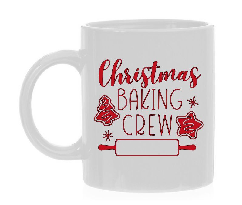 Witte kerst mok Christmas baking crew