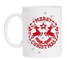 Witte kerst mok Merry Christmas met een vrolijke kerst print