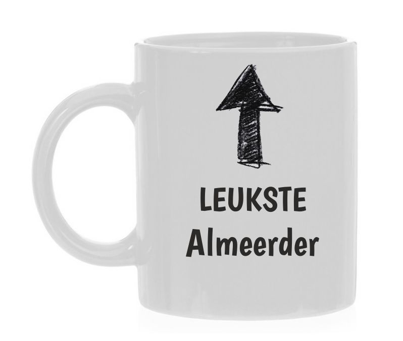 Witte koffie mok voor de leukste Almeerder van Almere