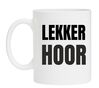 foto 1 Witte koffie of thee Mok met de tekst lekker hoor