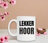 foto 3 Witte koffie of thee Mok met de tekst lekker hoor
