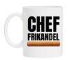 Witte mok Chef frikandel grappig kadootje voor frikandel liefhebbers