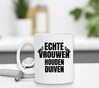 foto 2 Witte mok echte vrouwen houden duiven. Kado voor vrouwen die duiven houden