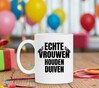 foto 3 Witte mok echte vrouwen houden duiven. Kado voor vrouwen die duiven houden