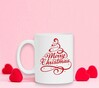 foto 4 Witte mok Merry Christmas in kerstboom design