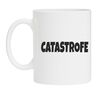 foto 1 Witte Mok met de tekst catastrofe erop gedrukt