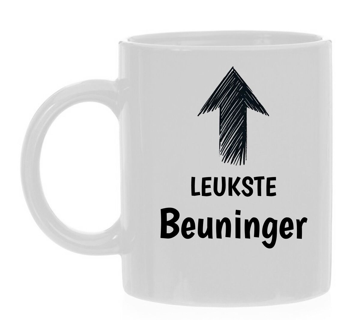 Witte mok voor de leukste Beuninger uit Beuningen