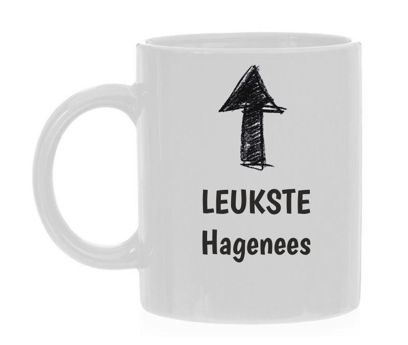 Witte mok voor de leukste Hagenees Den-Haag