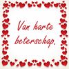 Beterschap tegeltje van harte beterschap
