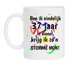foto 1 full colour beker met tekst 37 jaar in dienst feestelijk en orgineel