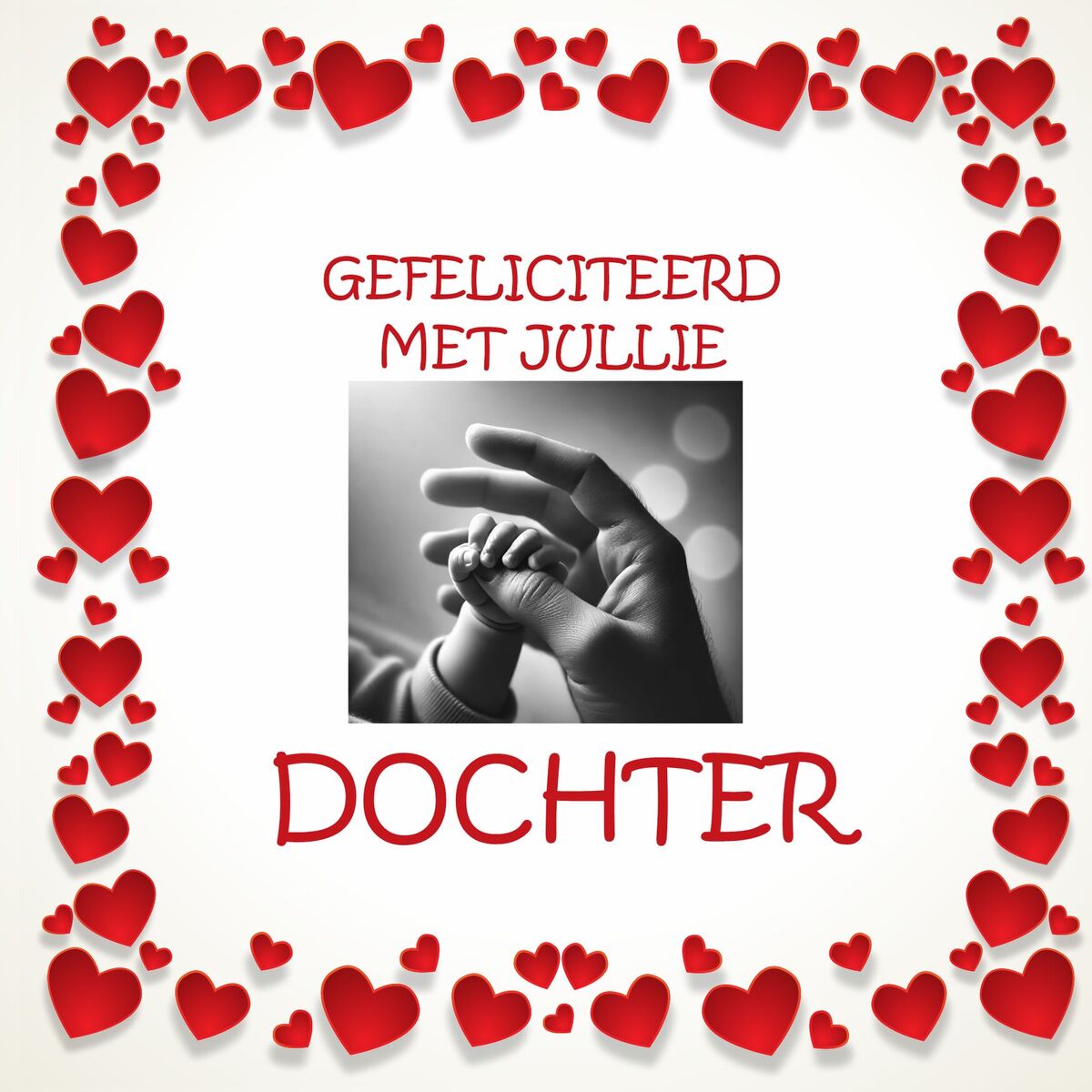 Geboorte tegeltje gefeliciteerd met jullie dochter