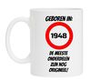 geboren in 1948 mok orginele mok voor koffie of thee