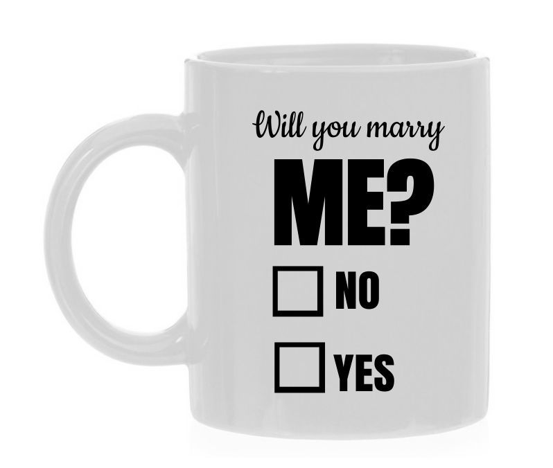 Huwelijks mok  huwelijksaanzoek will you marry me?