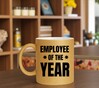 foto 4 Mok employee of the year gouden glitter koffie mok