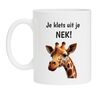 Mok je klets uit je nek giraffe