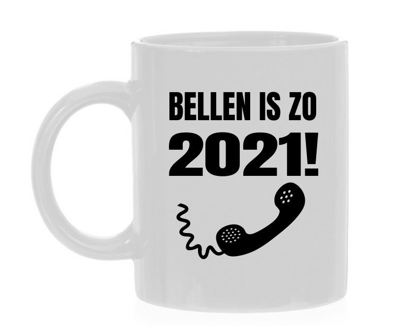 Mok kantoor humor bellen is zo 2021! zoom teams