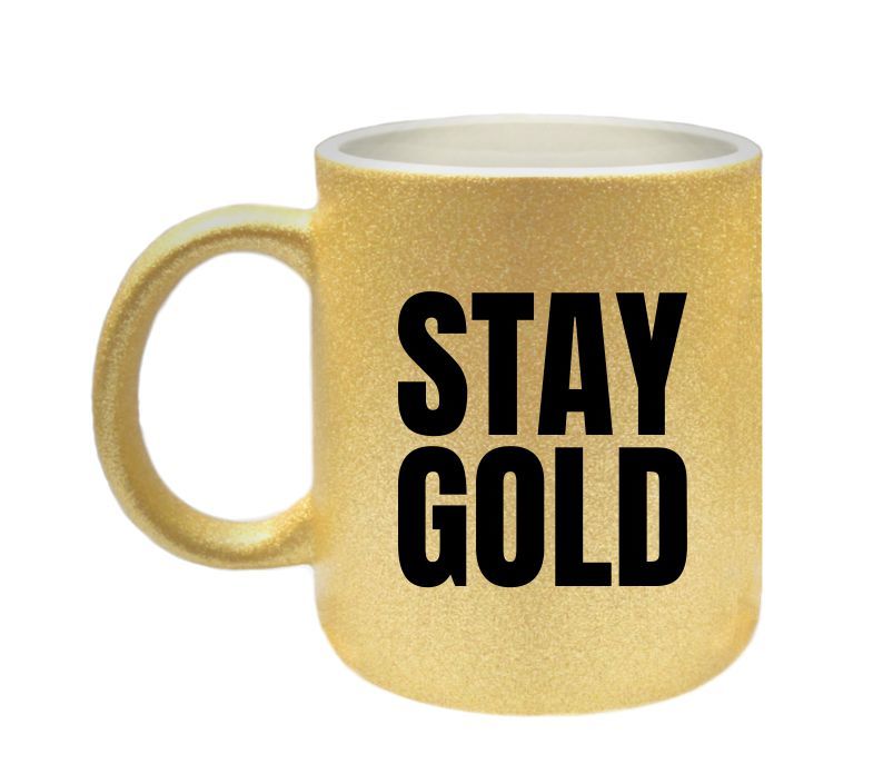 Mok stay gold mok met gouden glitters