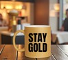 foto 3 Mok stay gold mok met gouden glitters