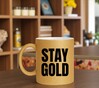 foto 4 Mok stay gold mok met gouden glitters