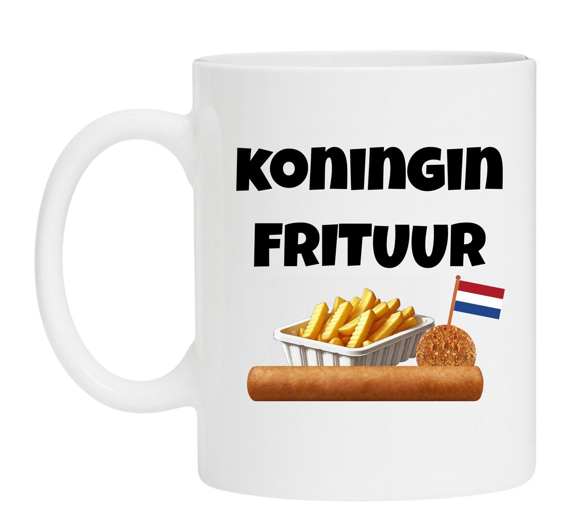 Mok voor een echte frituur koningin dame