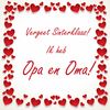 Spreukentegeltje vergeet Sinterklaas! Ik heb opa en oma!