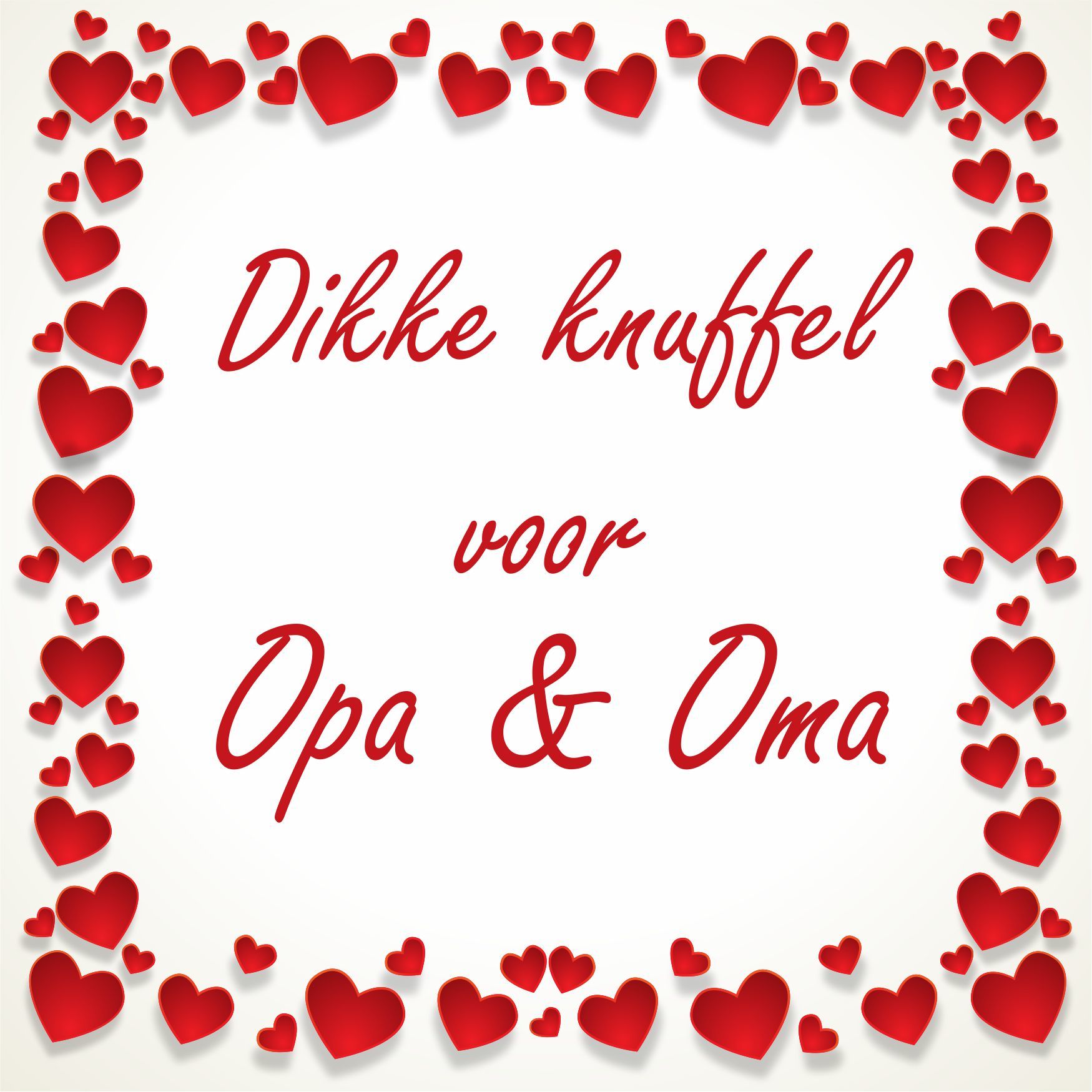 Tegeltje dikke knuffel voor opa en oma leuk voor als Valentijn cadeau