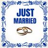 Tegeltje just married huwelijks tegel