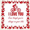 Tegeltje leuk als Valentijnscadeau voor mtbers leuk lief I love you  Even Though youre always on your bike