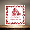 foto 3 Tegeltje leuk als Valentijnscadeau voor mtb'ers leuk lief I love you  Even Though you're always on your bike