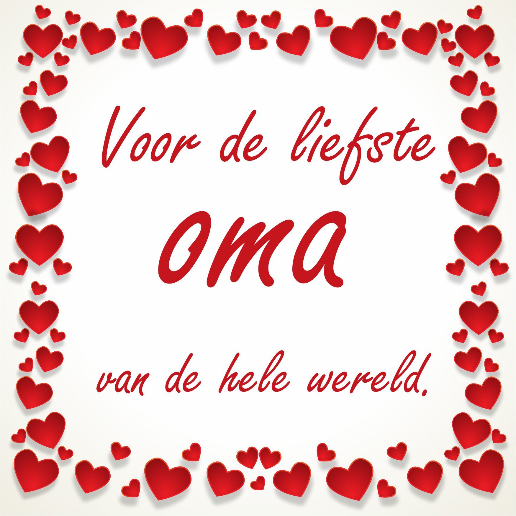 Tegeltje voor liefste oma van wereld