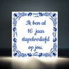 foto 2 Tegeltje voor Valentijnsdag ik ben al 16 jaar stapelverliefd op jou! zestien jaar stapel op jou