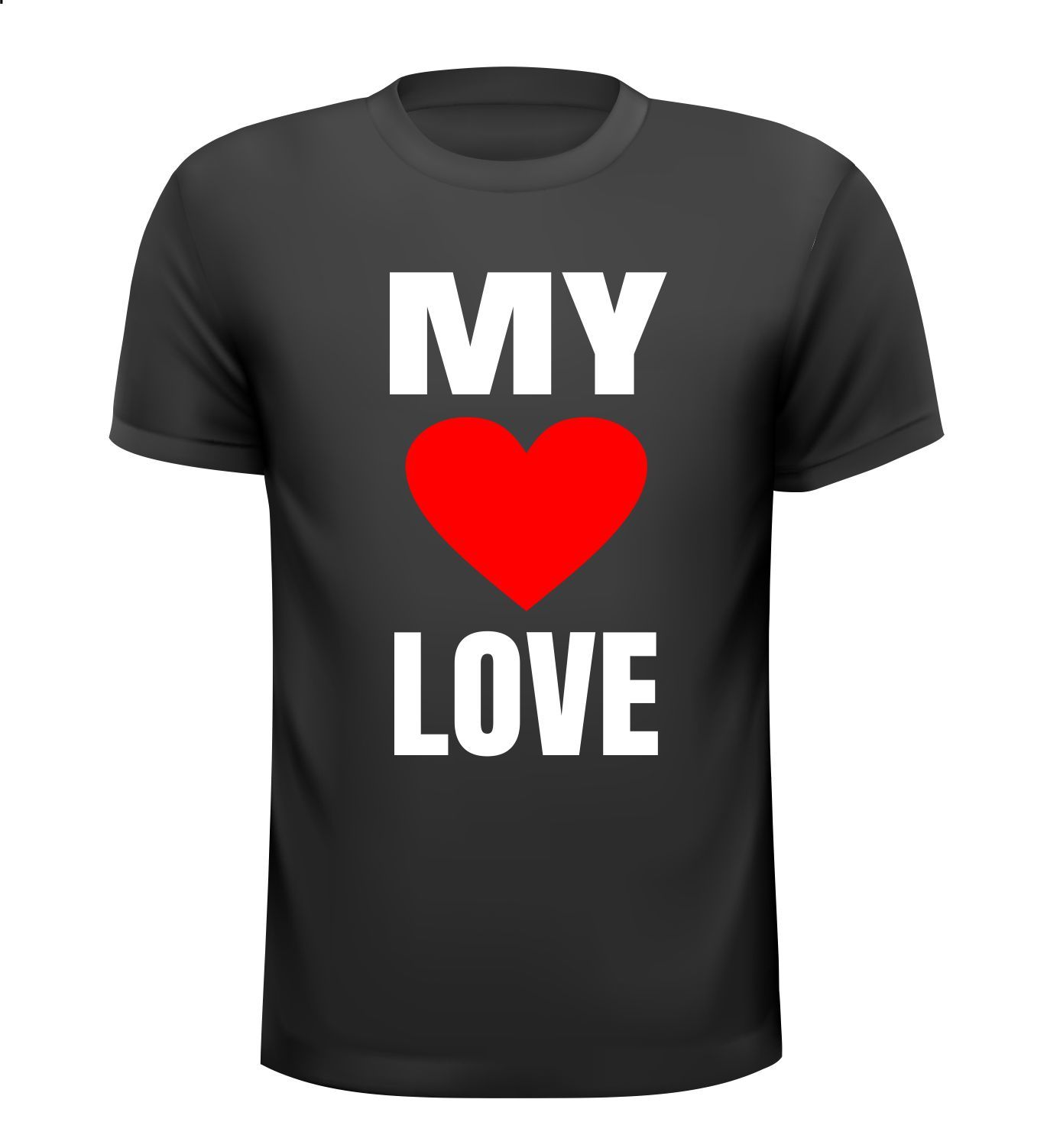 Valentijn T-shirt my love mijn liefde