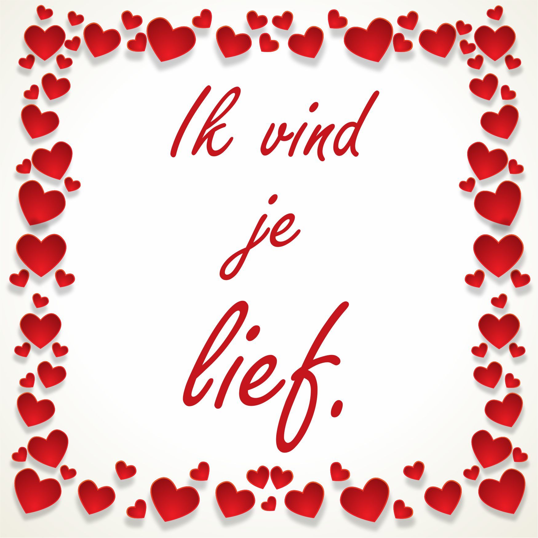 Valentijn tegel ik vind je lief