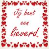 Valentijn tegel jij bent een lieverd