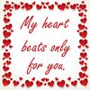 Valentijn tegel my heart beats only for you