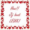 Valentijn Tegeltje Hee! jij bent leuk! leuk lief cadeau