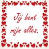 Valentijn tegeltje jij bent mijn alles