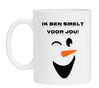 Valentijns mok liefdes mok ik smelt voor jou sneeuwpop winters grappig