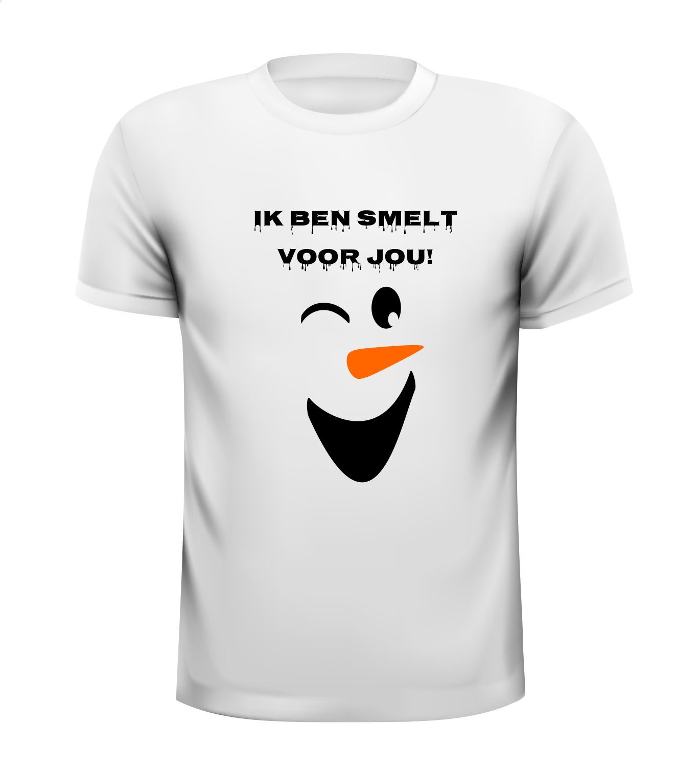 Valentijns T-shirt liefdes shirtje ik smelt voor jou sneeuwpop winters